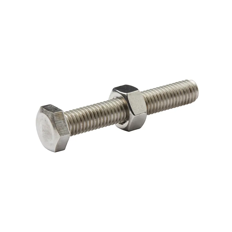 10 boulons tête héxagonale inox 8 x 50 mm