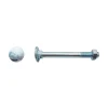 50 Boulons Tête Ronde Collet Carré TRCC 8 x 130 mm - DIN 603 - Zingué blanc - D-Work