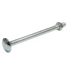 10 boulons tête ronde collet carré 5 x 30 mm