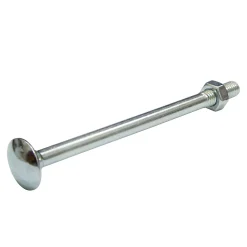 10 boulons tête ronde collet carré 6 x 50 mm