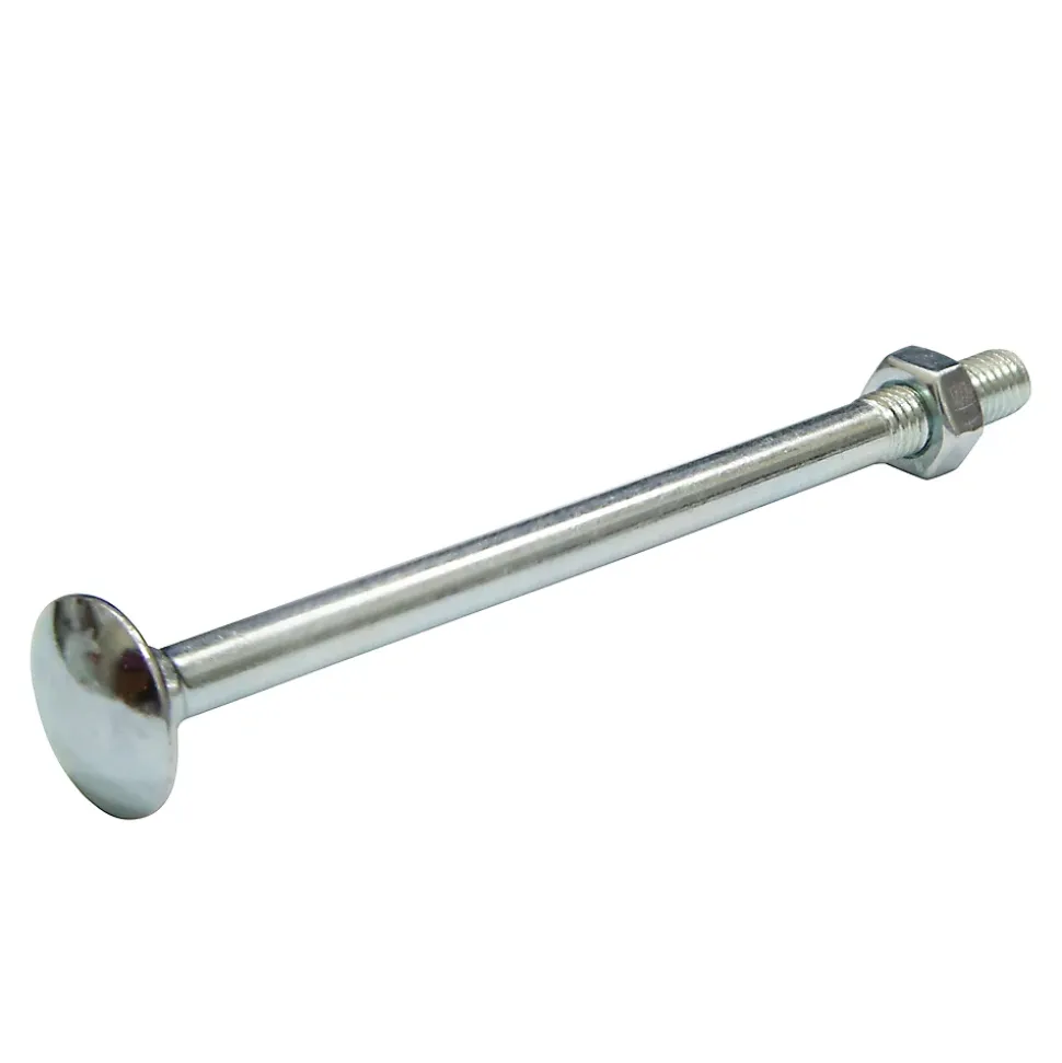 10 boulons tête ronde collet carré 8 x 80 mm