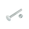 Boulon (vendu avec Ecrou) TRCC JAPY tête ronde collet carré M8X90 Filetage total Acier zingué - 1 pièce