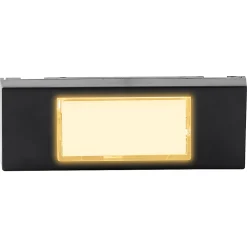 Bouton de sonnette filaire lumineux Blyss noir horizontal