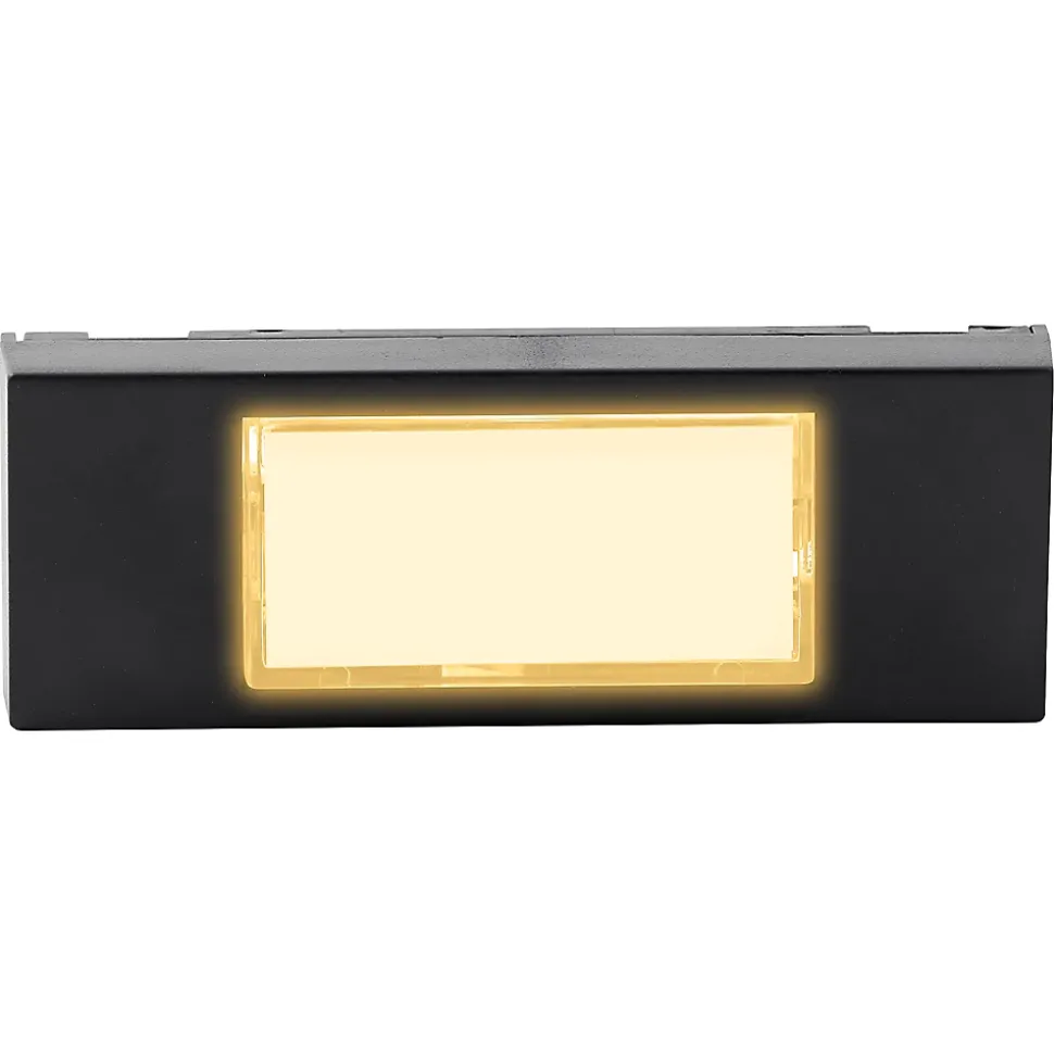Bouton de sonnette filaire lumineux Blyss noir horizontal