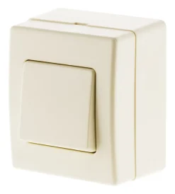 Bouton poussoir 10A saillie - blanc - Beijing - Zenitech