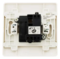 Bouton poussoir bornes auto - blanc - Venus - Zenitech