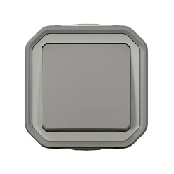 Bouton poussoir Legrand Plexo gris en saillie