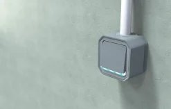 Bouton poussoir lumineux Legrand Plexo gris en saillie