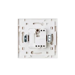 Bouton poussoir sans terre blanc complet