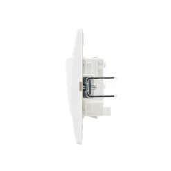 Bouton poussoir sans terre blanc complet