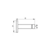 Butoir balustre, fixation au mur, inox, diamètre 53x82mm - THIRARD