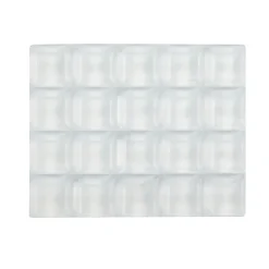 Butoir à coller en caoutchouc carré Diall 13 x 13 mm, 20 pièces