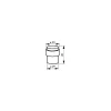 Butoir de porte, corps inox, bague caoutchouc, inox - THIRARD