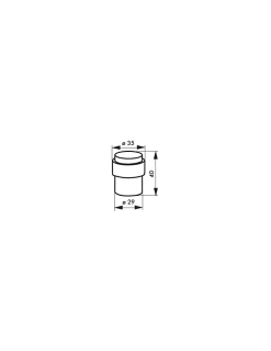 Butoir de porte, corps inox, bague caoutchouc, inox - THIRARD