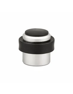 Butoir à visser, fixation au sol, aluminium, diamètre 38.5mm, hauteur 37mm, noir- THIRARD