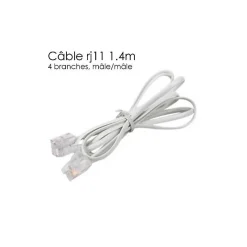 Cable telephone rj11 1,40 metres