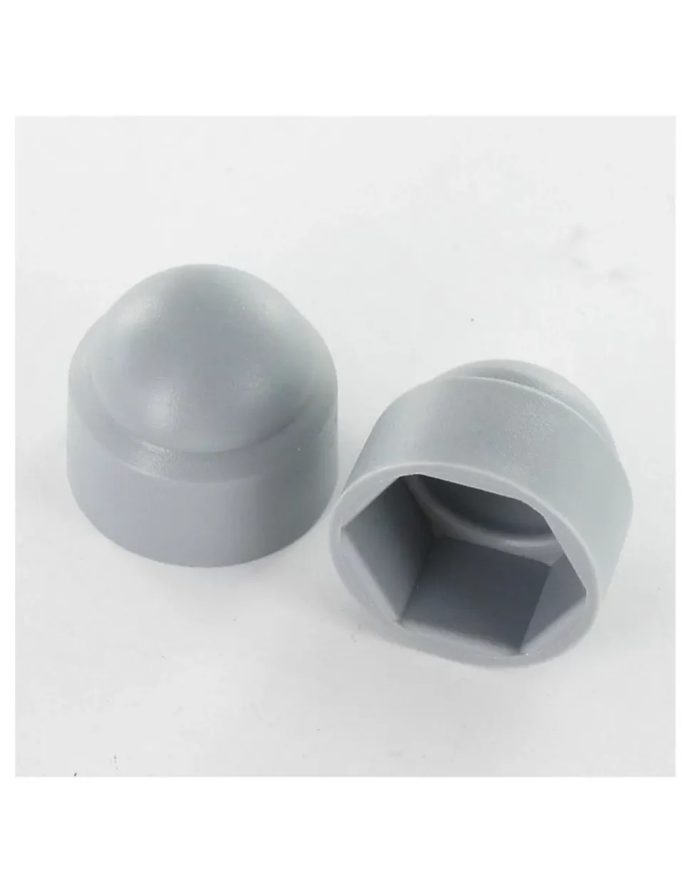 Cache Ecrou ou cache tête vis Tête hexagonale TH M12 Nylon Sur plat 18 RAL7040 - 100 pièces