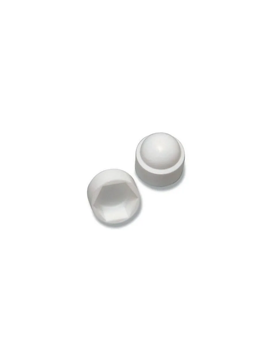 Cache Ecrou ou cache tête vis Tête hexagonale TH M22 nylon blanc Sur plat 32 - 30 pièces