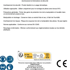200 Cache-Ecrous Blanc Clé de 10 - M6 mm - Polyamide - D-Work