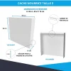 Cache nourrice plomberie ATOLE en acier Blanc - Largeur fixe - Taille 5 : 650 x 650 x 150 mm