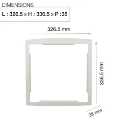 Cadre d'encastrement Blanc neige brillant RAL 9016