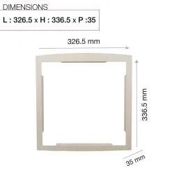 Cadre d'encastrement Ton Pierre aspect sablé RAL 1013 S