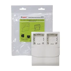 Cadre 2 postes appareillage saillie pour plinthe 80 x 20 mm Legrand