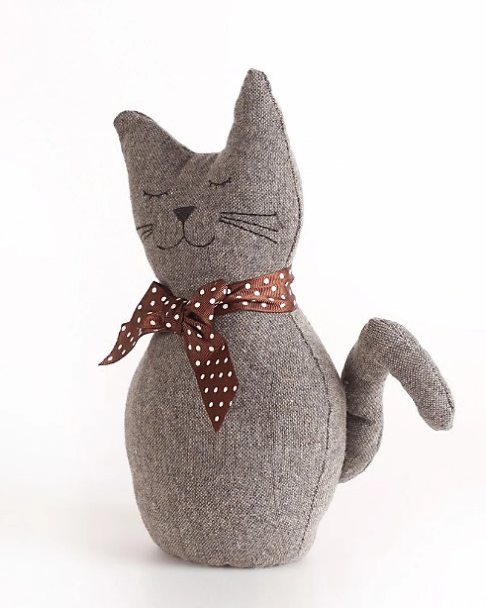 Cale porte chat Rei tissu ⌀10,5x H.25,5 cm