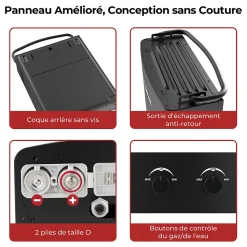 CAMPLUX AY132B-DE Chauffe-eau instantanés portables de 5L/min au gaz Propane/Butane (50mbar)