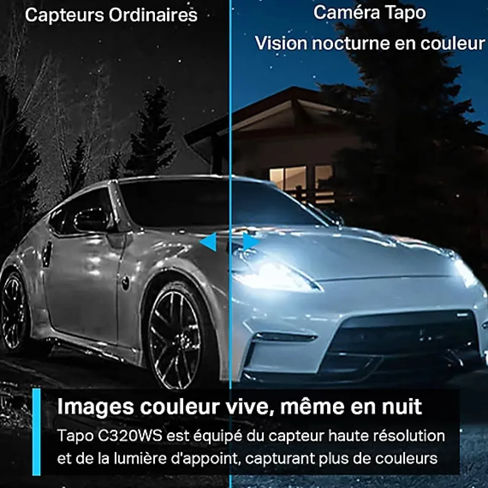 Caméra de vidéosurveillance extérieure connectée TP-Link Tapo C320WS 2K HD