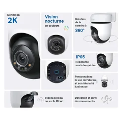 Caméra de vidéosurveillance extérieure TP-Link Tapo TC41blanc