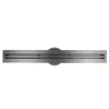 Caniveau de douche en Acier inox avec Siphon évacuation, Drain de cabine de douche avec Filtre anti-odeurs, Métal, FlexM03, 80cm