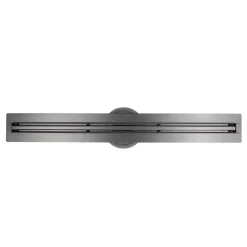 Caniveau de douche en Acier inox avec Siphon évacuation, Drain de cabine de douche avec Filtre anti-odeurs, Métal, FlexM03, 80cm