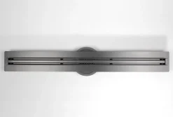 Caniveau de douche en Acier inox avec Siphon évacuation, Drain de cabine de douche avec Filtre anti-odeurs, Métal, FlexM03, 80cm