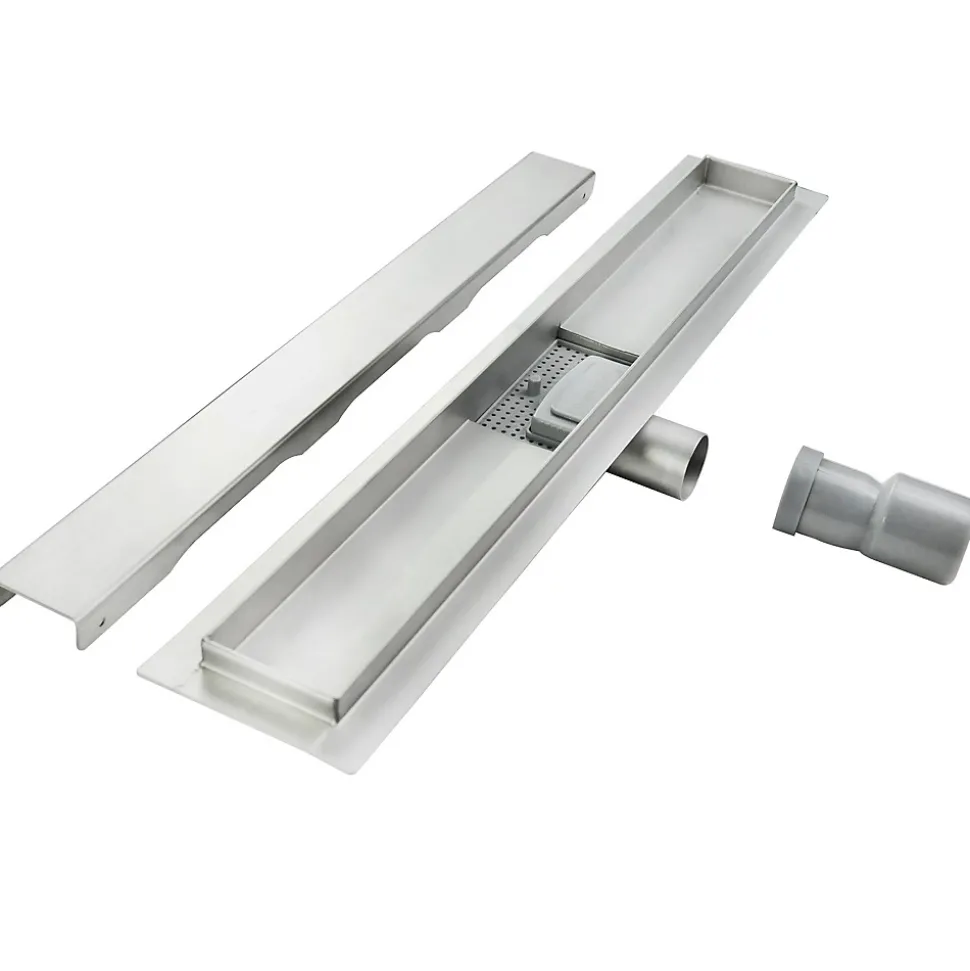 Caniveau de douche Italienne DALA inox L.120 cm anti-odeurs + filtre, drainage performant -SANIVERRE