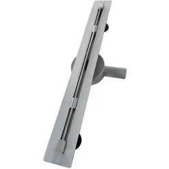 Caniveau de douche italienne slim DEKI L.70 cm acier inoxydable avec siphon 360, drainage performant SANIVERRE