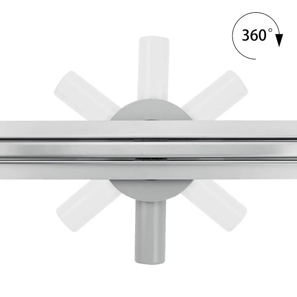 Caniveau de douche italienne étroit TIKA L.90 cm acier inoxydable avec siphon 360, drainage 36l/min SANIVERRE