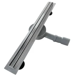 Caniveau de douche italienne étroit TIKA L.90 cm acier inoxydable avec siphon 360, drainage 36l/min SANIVERRE