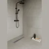 Caniveau de douche L.60 cm JAZY design linéaire, inox, anti-odeurs, drainage élevé - SANIVERRE
