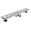 Caniveau de douche L.120 cm JAZY design linéaire, inox, anti-odeurs, drainage élevé - SANIVERRE