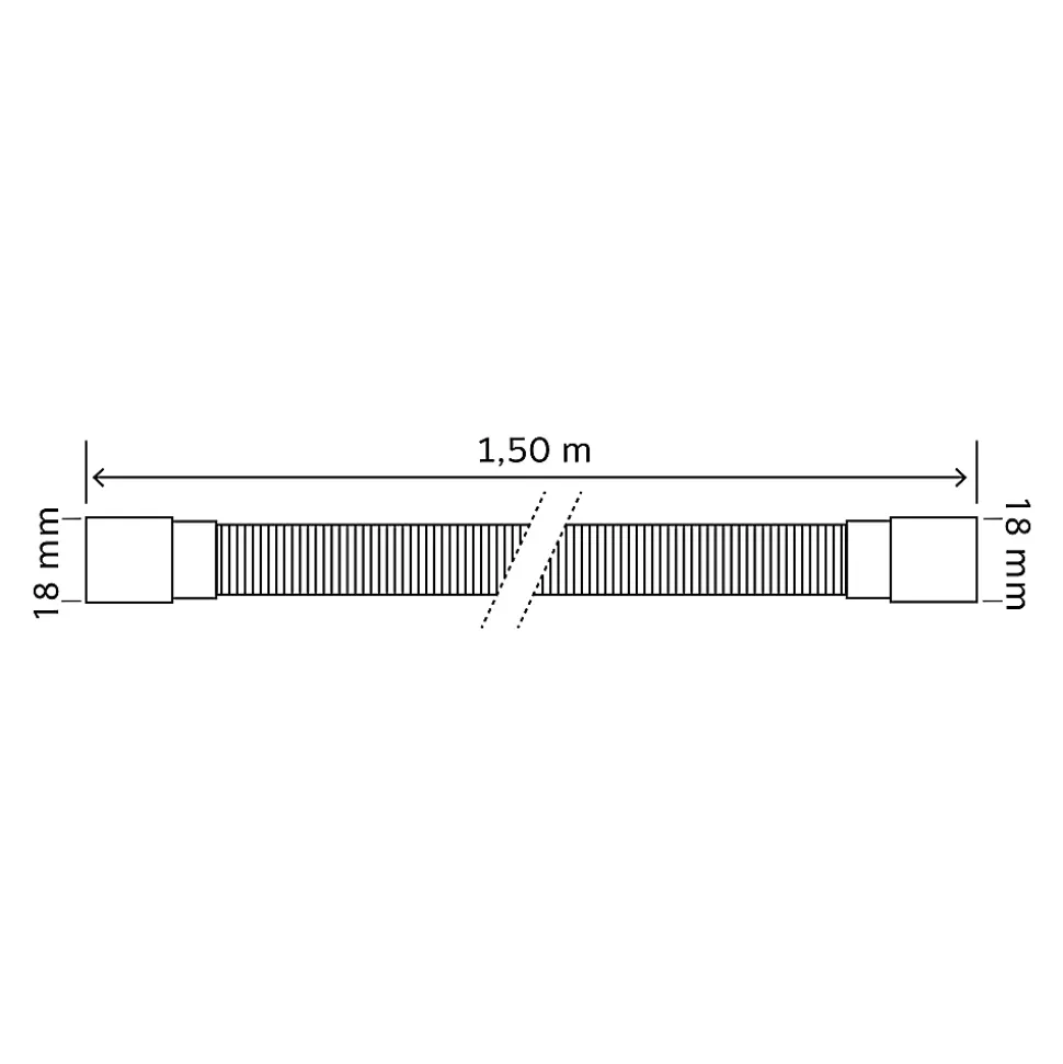 Canne de vidange pour machine à laver 1,5m Somatherm