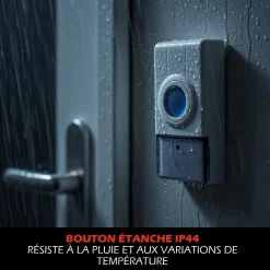 Carillon USB avec Flash LED Multi couleur et bouton de sonnette sur piles