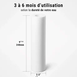 Cartouches anti-sédiments 9' 3/4 lot de 5 filtre à eau sous évier - 20 µm