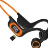 Casque Bluetooth à Conduction osseuse sans Fil avec Microphone orange noir