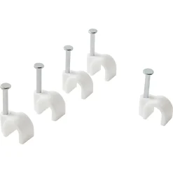 25 cavaliers ronds en nylon Diall ø 5 à 6 mm blanc
