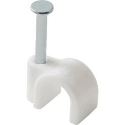 100 cavaliers ronds en nylon DIALL ø 7 mm blanc