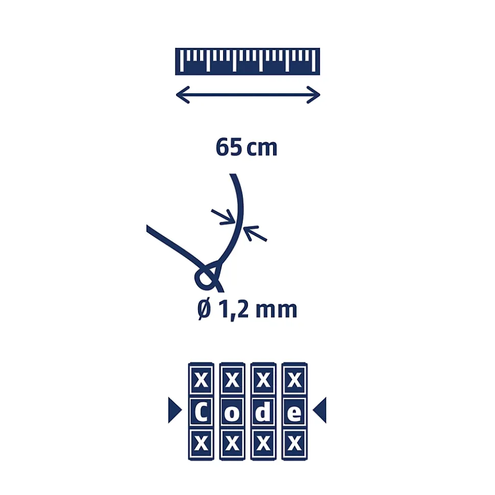 Câble antivol avec combinaison Abus néon jaune 65cm