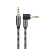 Câble audio Jack 3.5 coudé 90 or 3 m GOOBAY