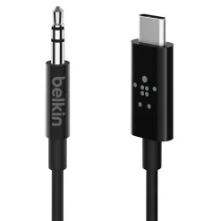 Câble audio Jack 3,5mm vers USB-C 90cm noir