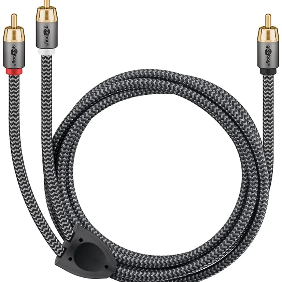 Câble audio 1 RCA mâle 2 RCA mâles 10 m GOOBAY